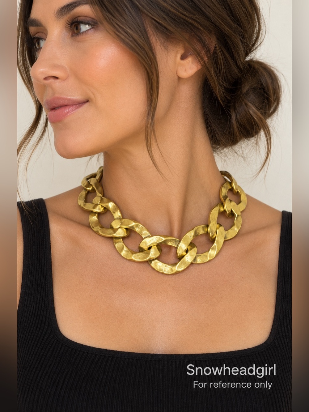 Cult Gaia Dulce Choker Necklace Antique Brass Gold Statement New in Box
